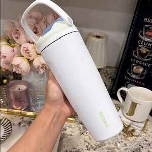White Owala Water Bottle with Handle